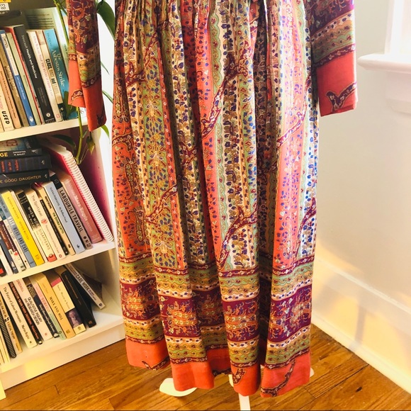 Vintage boho 70s Albert Nipon dress S/M - Picture 7 of 12